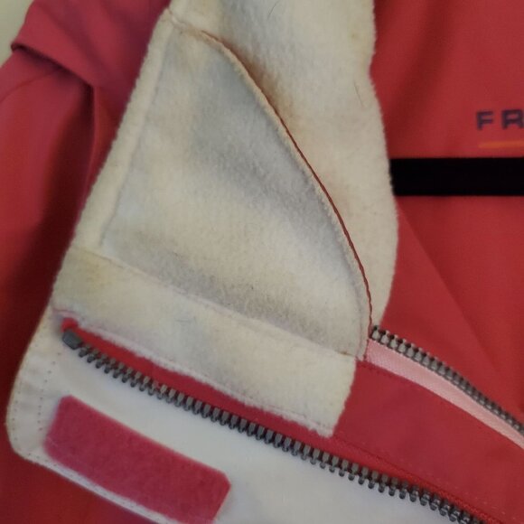 Free Country Pink White Detachable Hood Winter Ski Jacket Size L - Picture 8 of 8